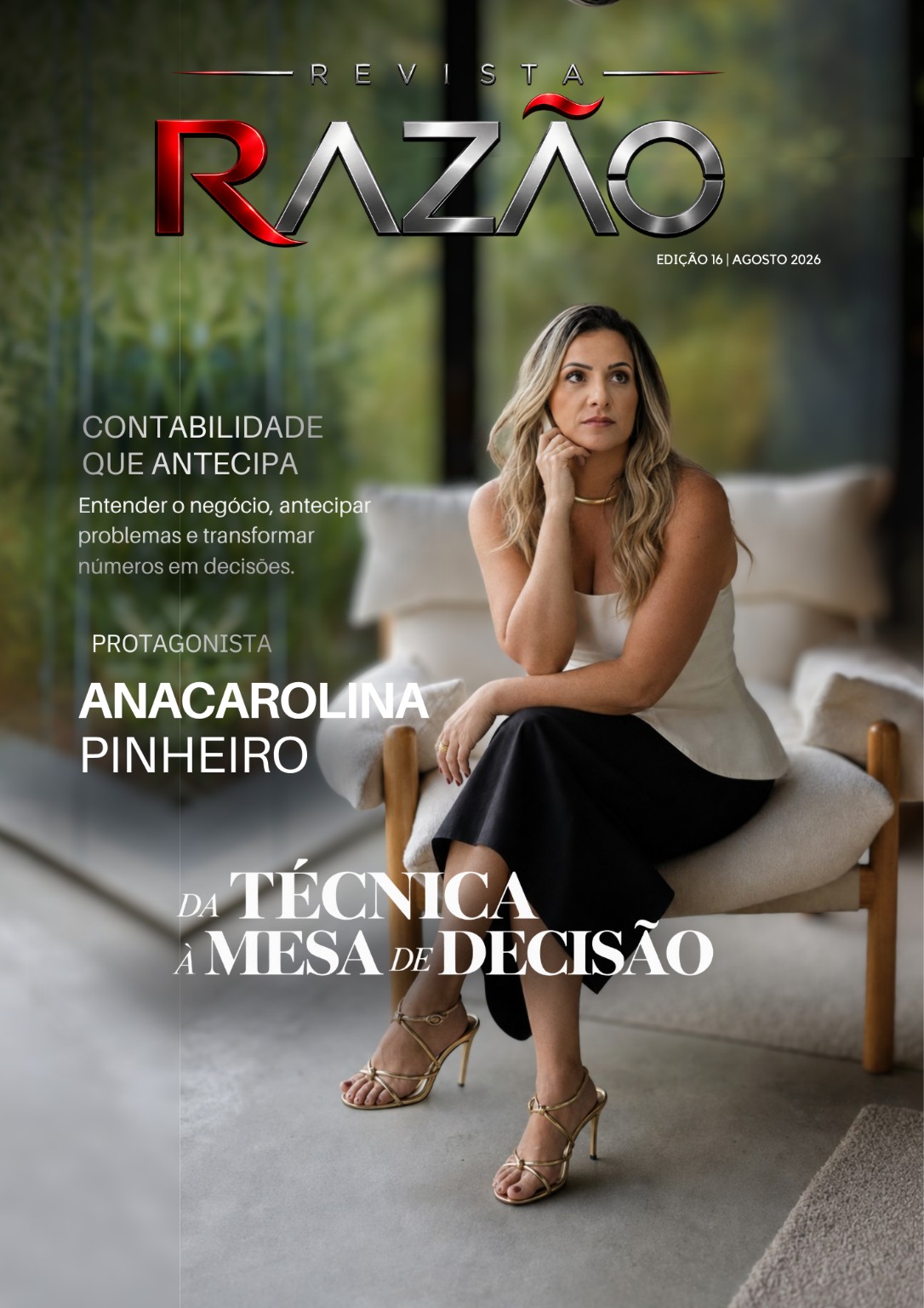 Capa da Revista Razão Contábil com Ana Carolina Pinheiro